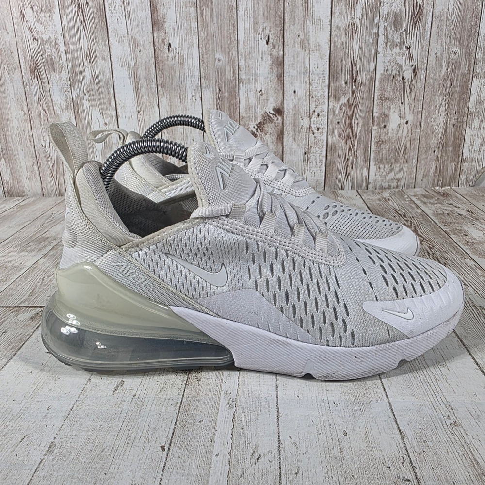Nike Air Max 270 Triple White Women 8 / Kids 6.5Y Sneakers 943345-103